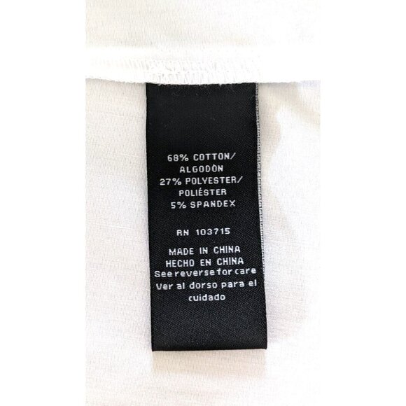 Zac &Rachel Woman Shirt White Peplum Lond Sleeves Button Up Cotton Blend Size 2X - Picture 10 of 11